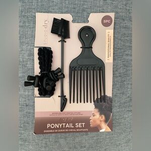 5piece afropuff coiled hair effortless professional quality ponytail styling set